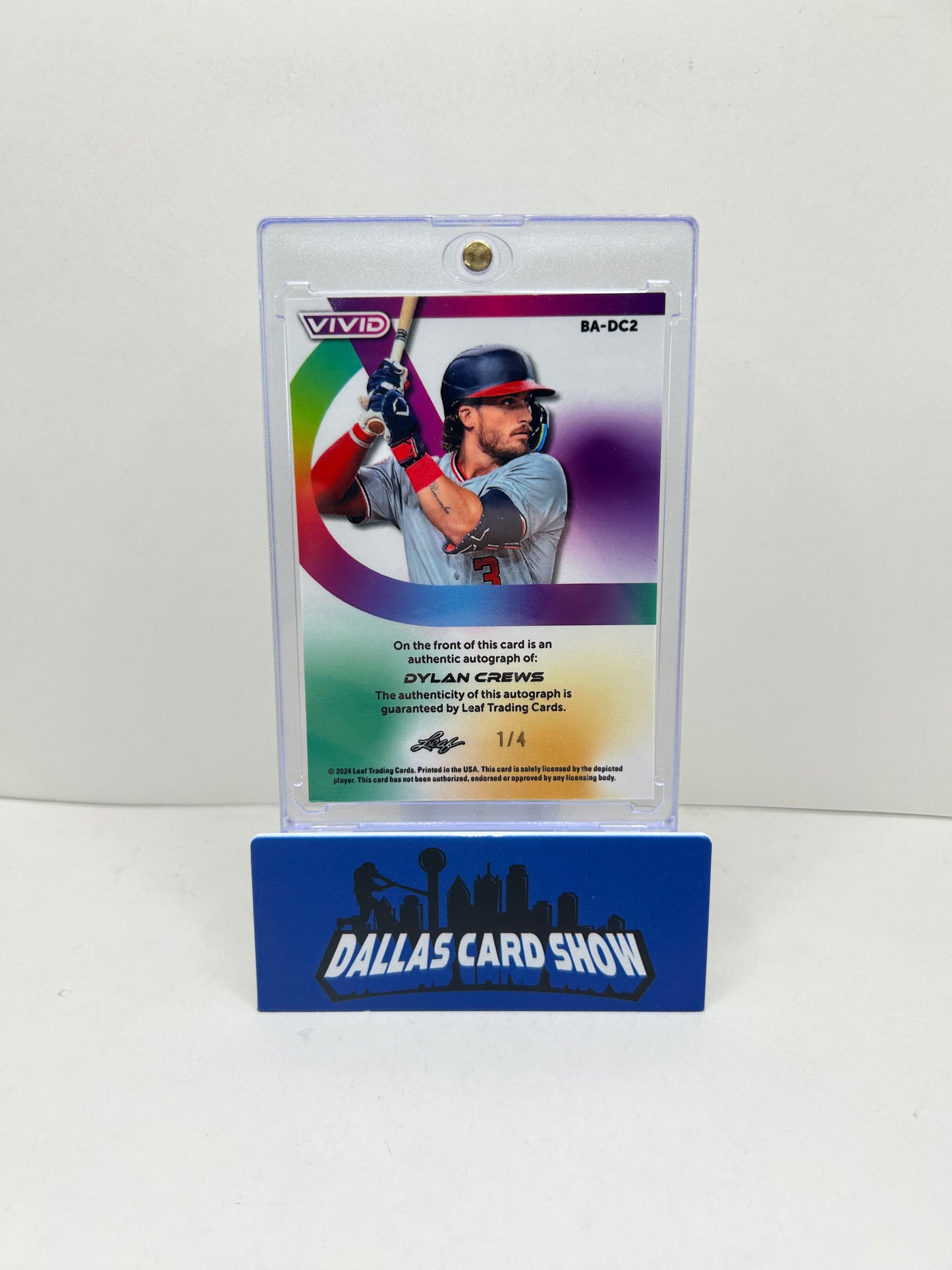 2024 Leaf Vivid Baseball Dylan Crews Auto #1/4