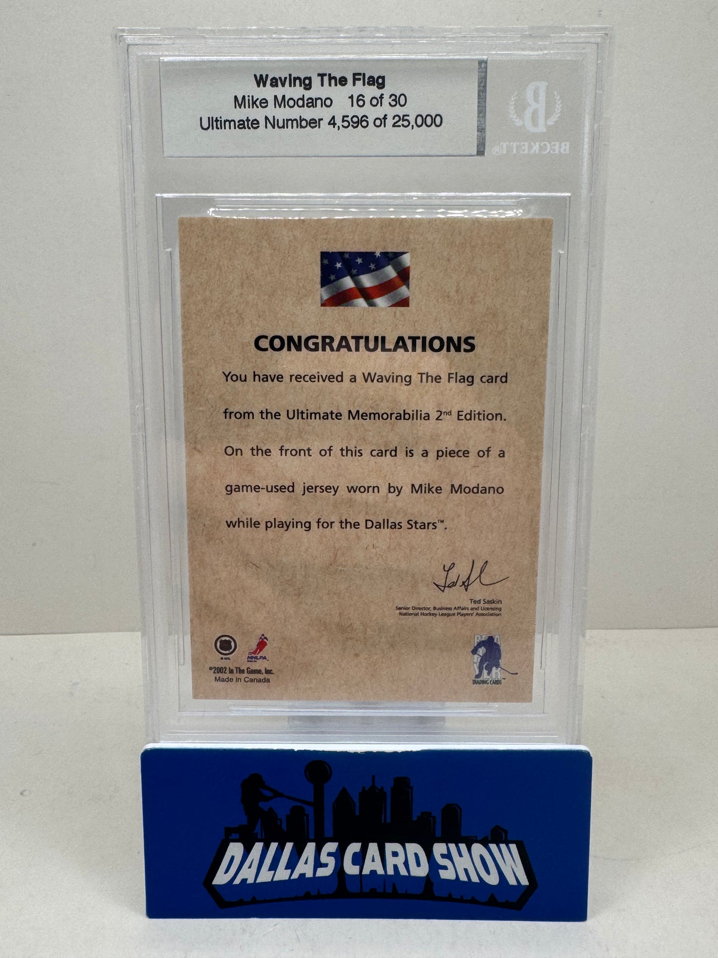 2001-02 Be A Player Ultimate Memorabilia 2nd Edition Mike Modano 16/30