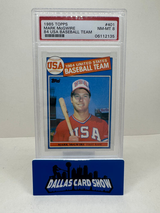 1985 Topps Mark McGwire Rookie #401 PSA 8