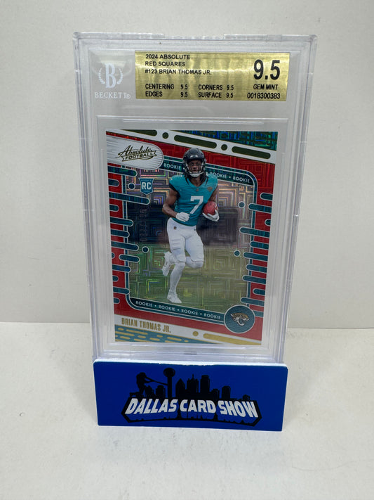 2024 Absolute Brian Thomas Jr Red Squares #123 BGS 9.5