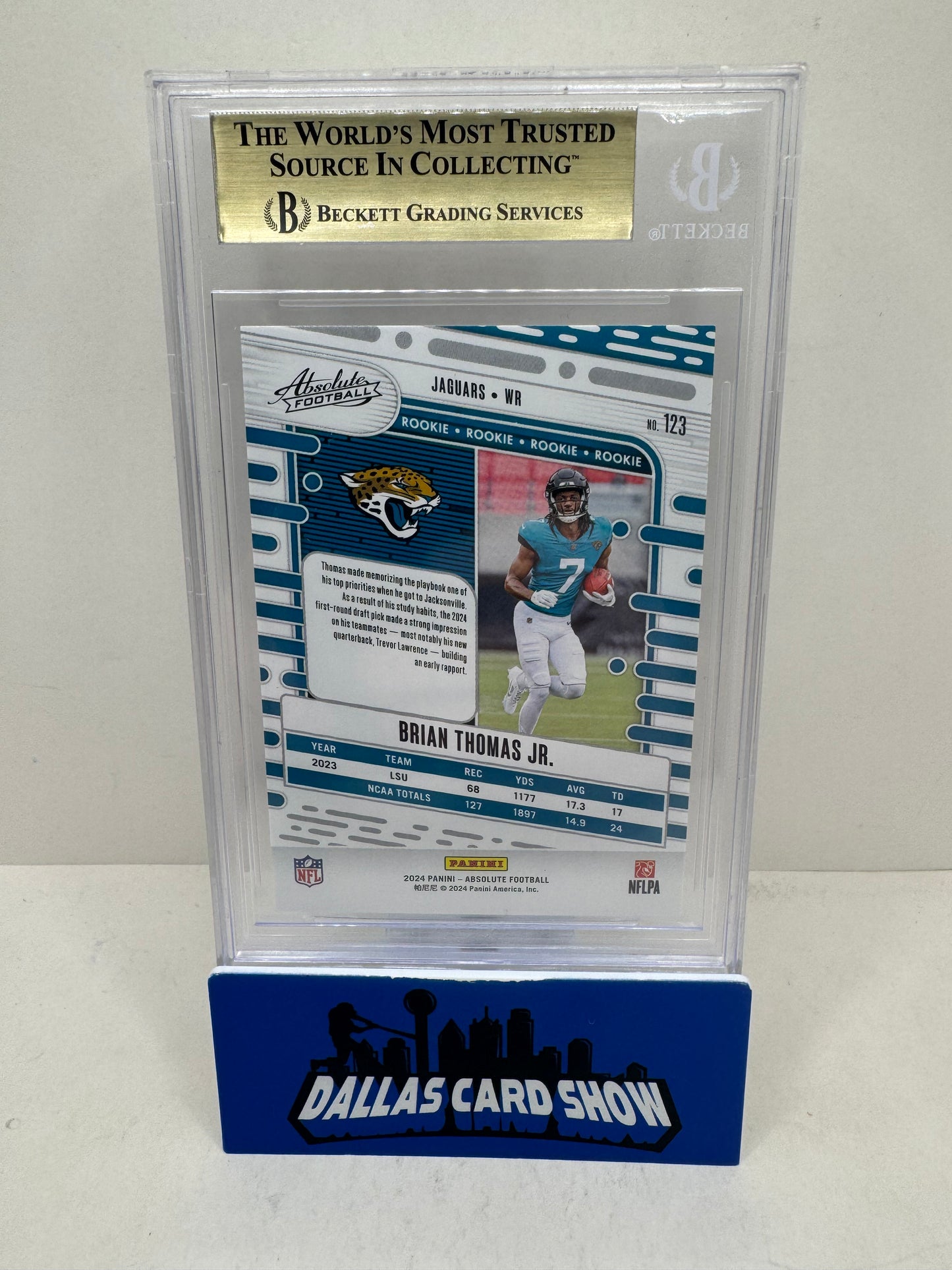2024 Absolute Brian Thomas Jr Red Squares #123 BGS 9.5
