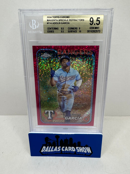 2024 Topps Chrome Adolis Garcia Magenta Speckle /350 BGS 9.5