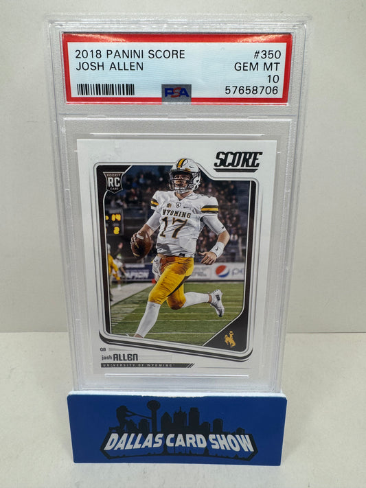 2018 Panini Score Josh Allen #350 PSA 10
