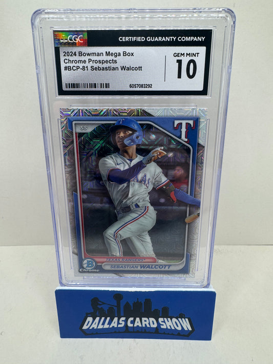 2024 Bowman Chrome Sebastian Walcott #BCP-81 CGC 10