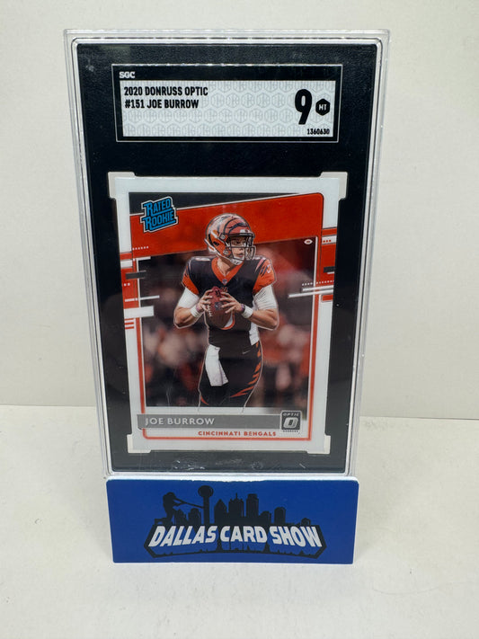 2020 Donruss Optic Joe Burrow #151 SGC 9