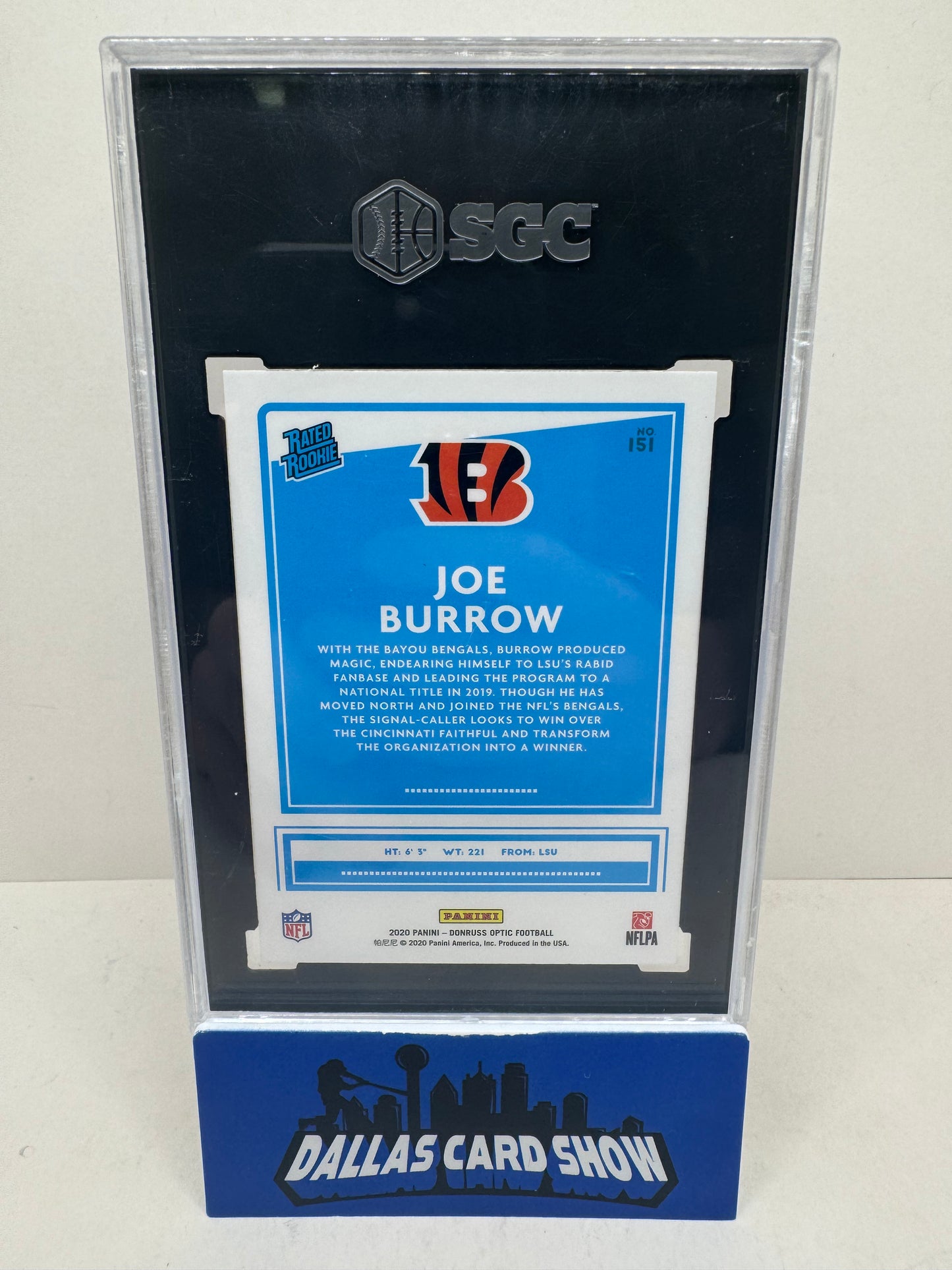 2020 Donruss Optic Joe Burrow #151 SGC 9