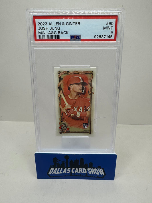 2023 Allen & Ginter Josh Jung Mini A&G Black #90 PSA 9