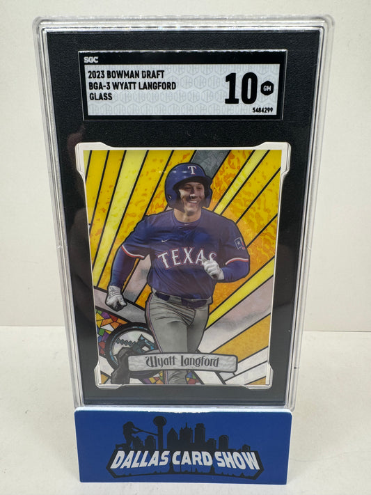 2023 Bowman Draft Wyatt Langford Glass #BGA-3 SGC 10