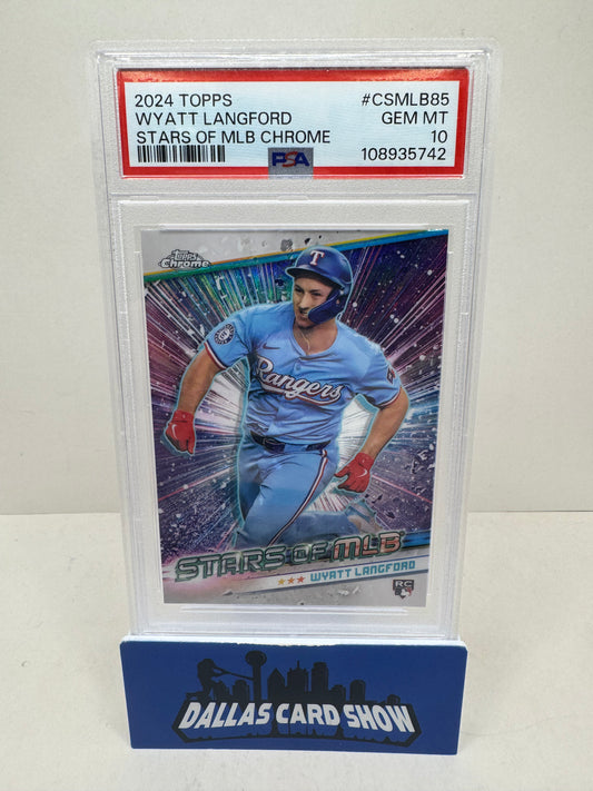2024 Topps Wyatt Langford Stars Of MLB #CSMLB-85 PSA 10
