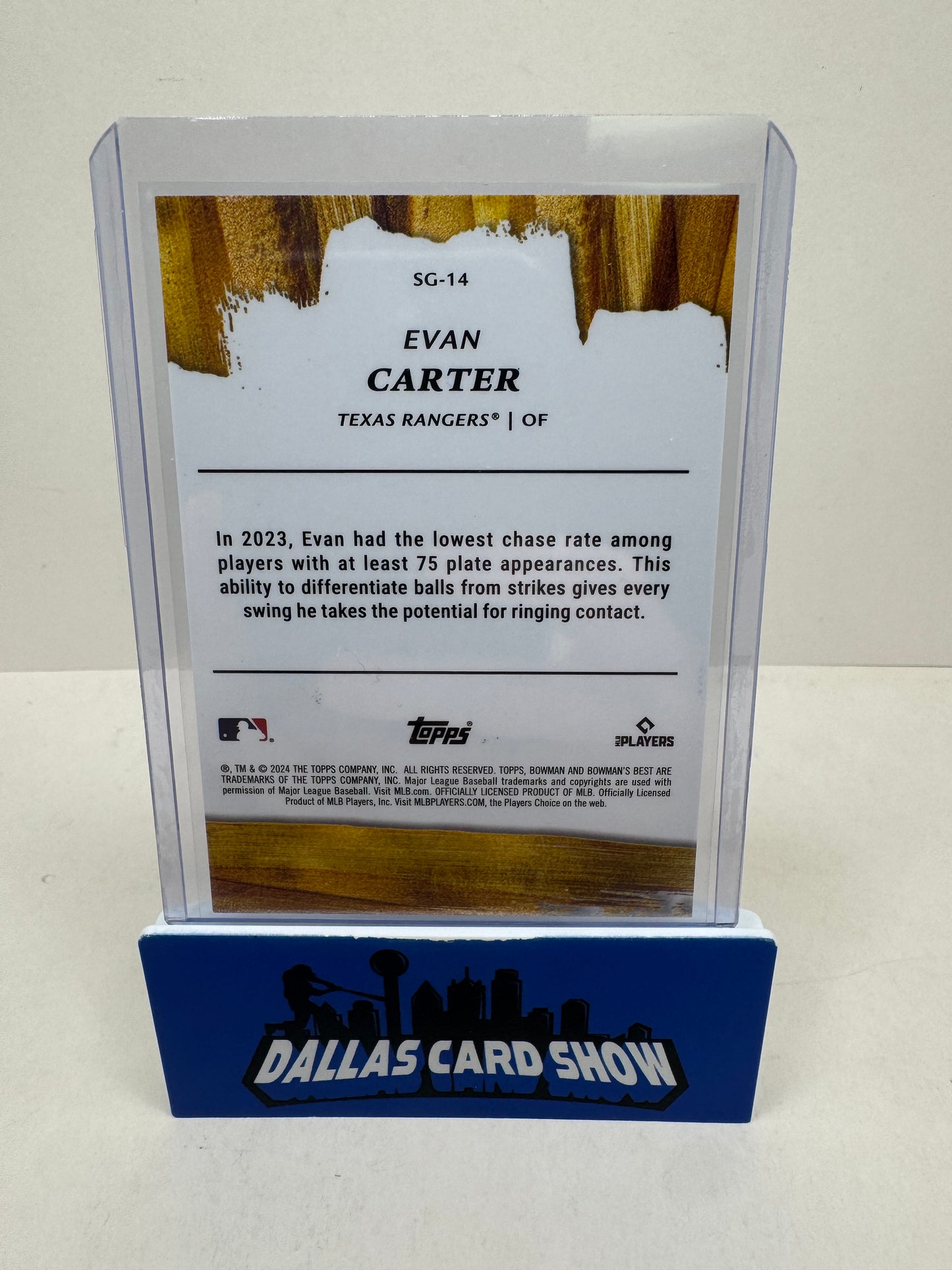 2024 Bowman's Best Evan Carter Strokes Of Gold Rookie