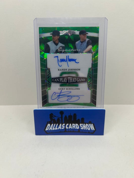 2025 Leaf Signature Series Green Crystal Randy Johnson Schilling 1/1 Auto