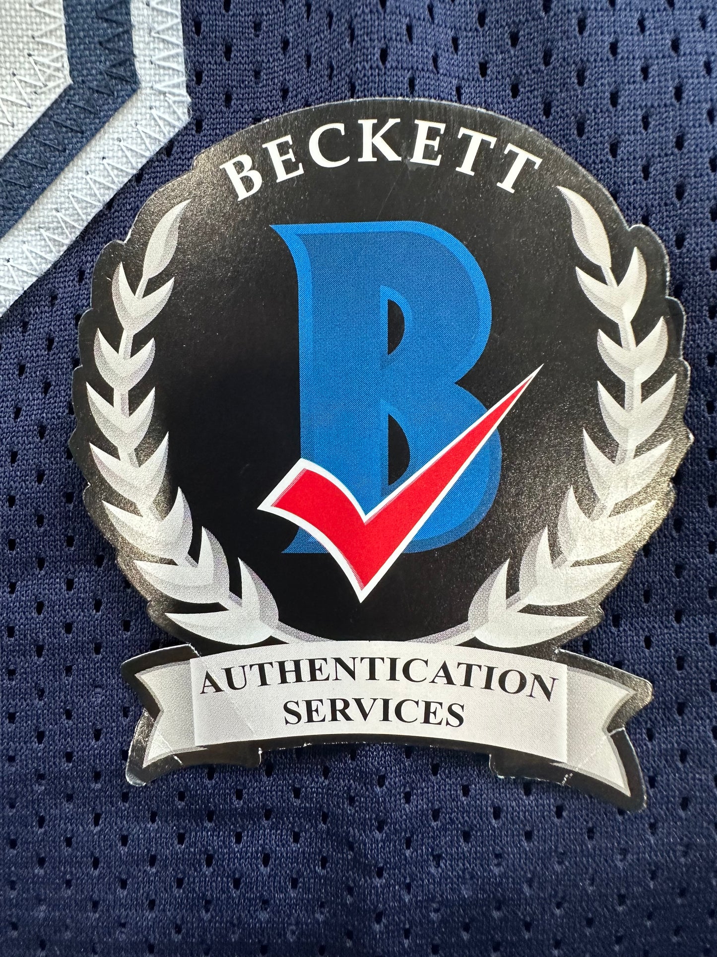 RANDY WHITE DALLAS COWBOYS SIGNED BLUE JERSEY w/HOF 94 INSCRIPTION BAS