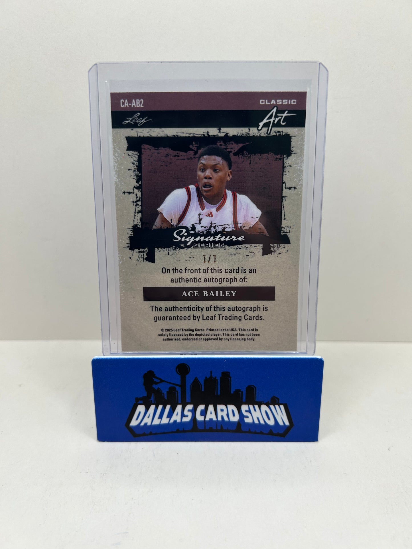 2025 Leaf Signature Series Classic Art Shimmer Ace Bailey 1/1 Auto