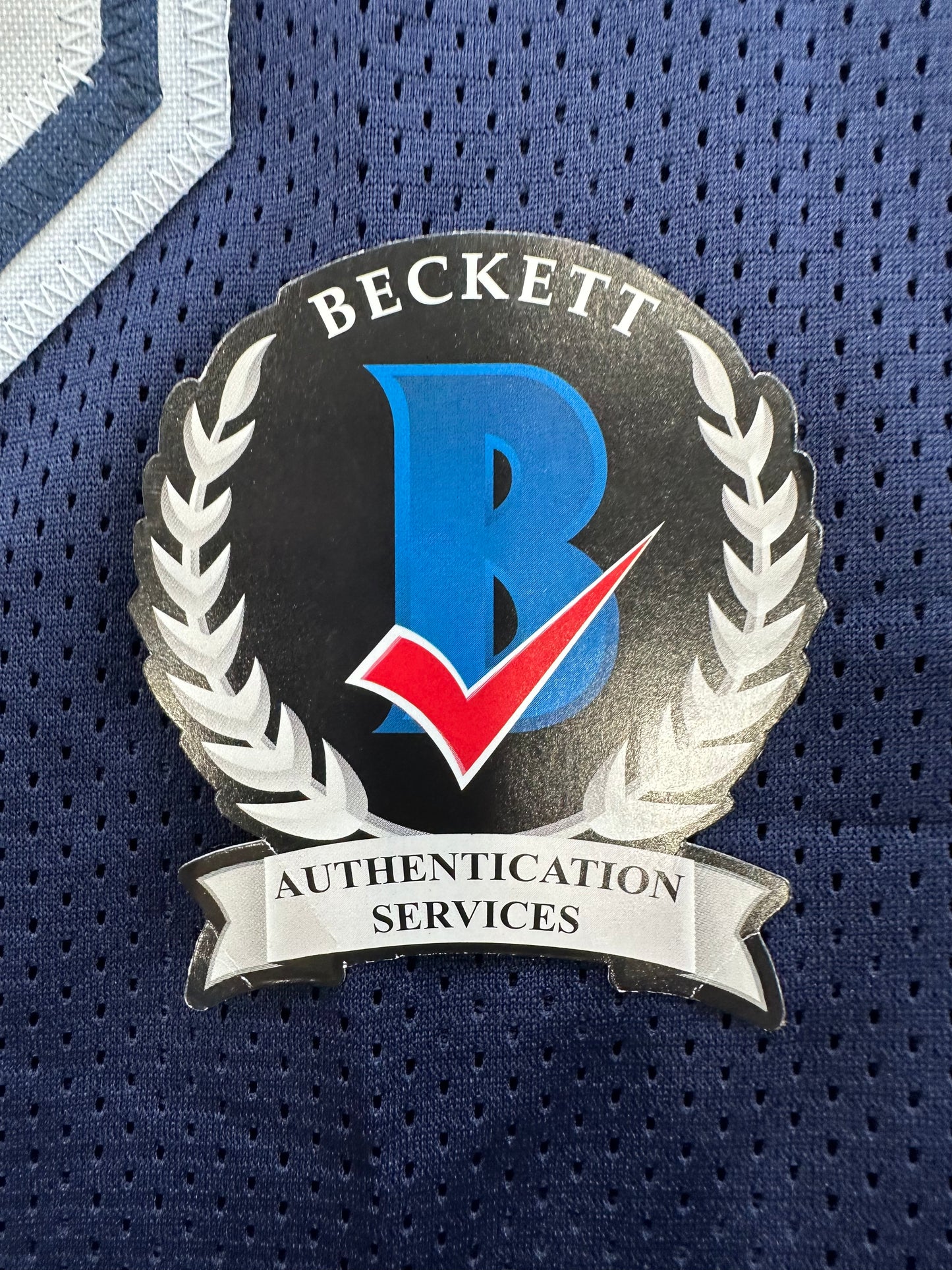 RANDY WHITE DALLAS COWBOYS SIGNED BLUE JERSEY w/HOF 94 INSCRIPTION BAS