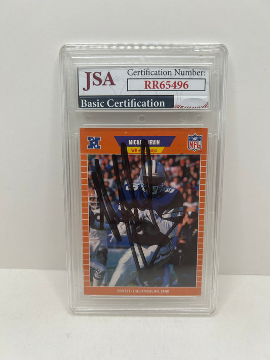1989 Pro Set #89 Michael Irving RC Autographed JSA Certified