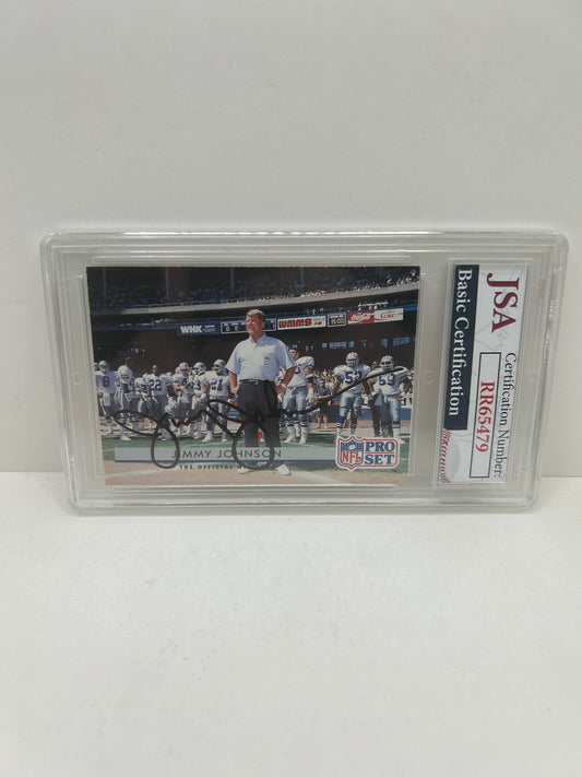1992 Pros Set #153 Jimmy Johnson HOF Autographed JSA Authentic