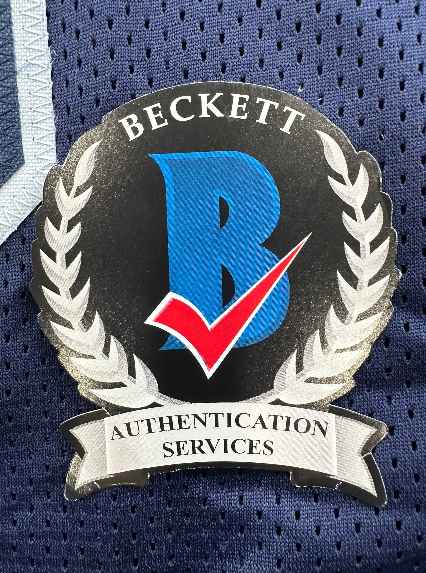 RANDY WHITE DALLAS COWBOYS SIGNED BLUE JERSEY w/HOF 94 INSCRIPTION BAS