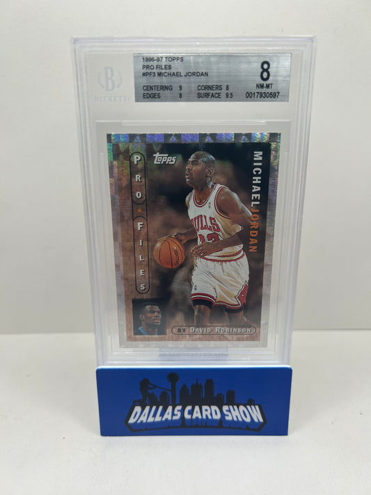 1996-97 Topps Pro Files #PF3 Michael Jordan BGS 8