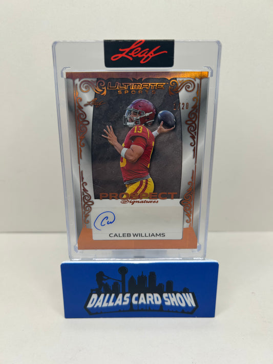 2024 Leaf Ultimate Sports CALEB WILLIAMS PROSPECT SIGNATURES UPS-CW1 Bronze /20