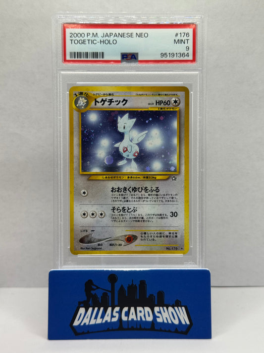 2000 Pokemon - Togetic (Holo) SWIRL - No. 176 JAPANESE NEO PSA 9