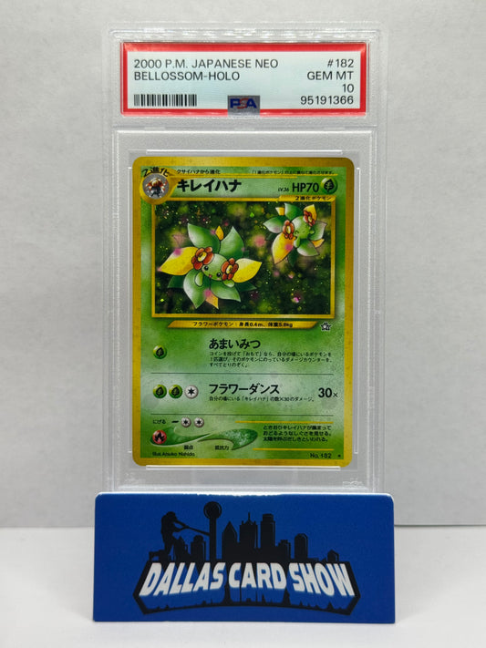 2000 Pokemon - Bellossom (Holo) - No. 182 JAPANESE NEO PSA 10