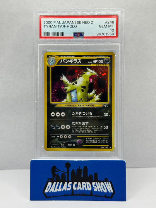 2000 Pokemon - Tyranitar (Holo) - No.248 JAPANESE NEO 2 PSA 10