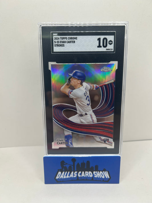 2024 Topps Chrome #S-23 Evan Carter Strokes SGC 10 RC Rookie