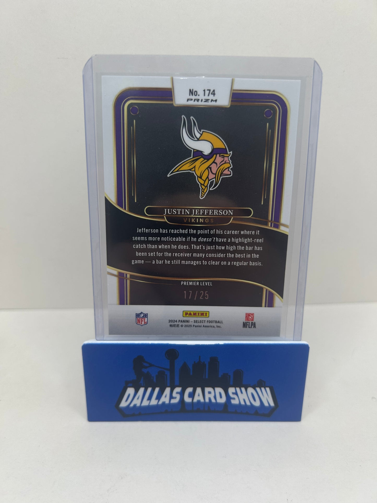2024 Select Justin Jefferson Tie Die Prizm /25 Premier Level Minnesota Vikings