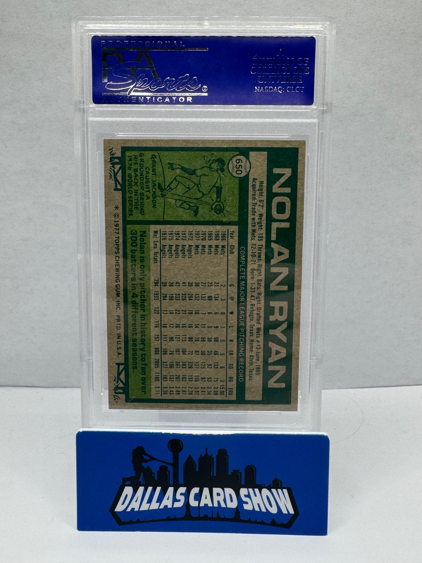 1977 Topps Nolan Ryan #650 PSA 8