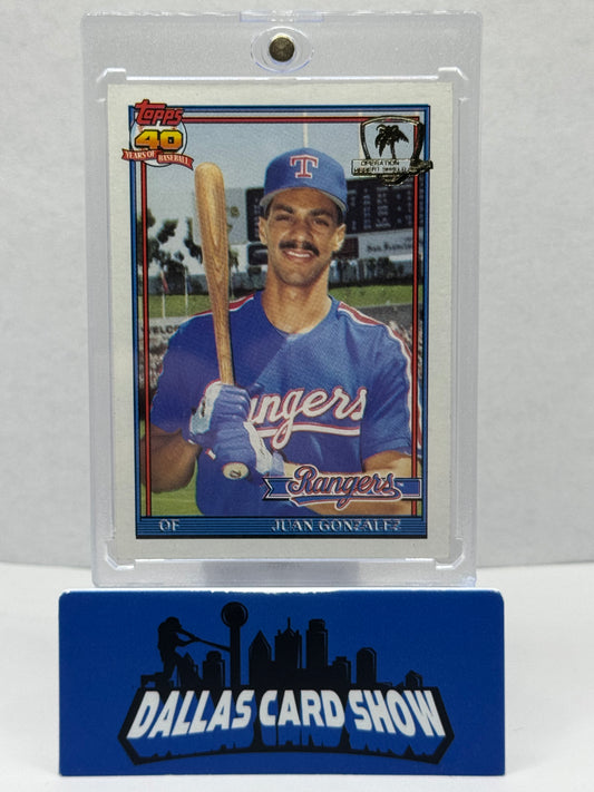 1991 Topps Desert Shield #224 Juan Gonzalez