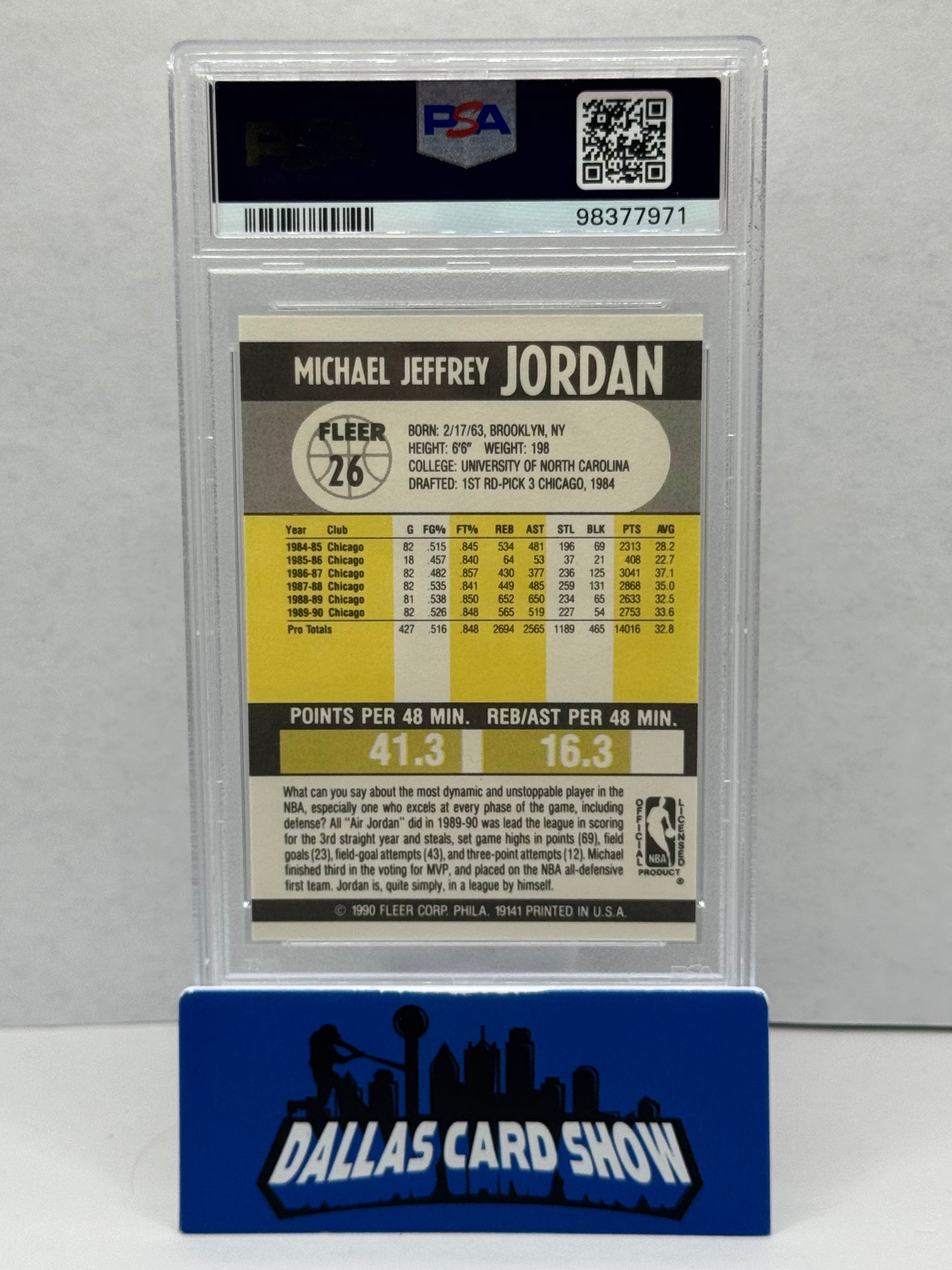 1990-91 Fleer #26 Michael Jordan PSA 8