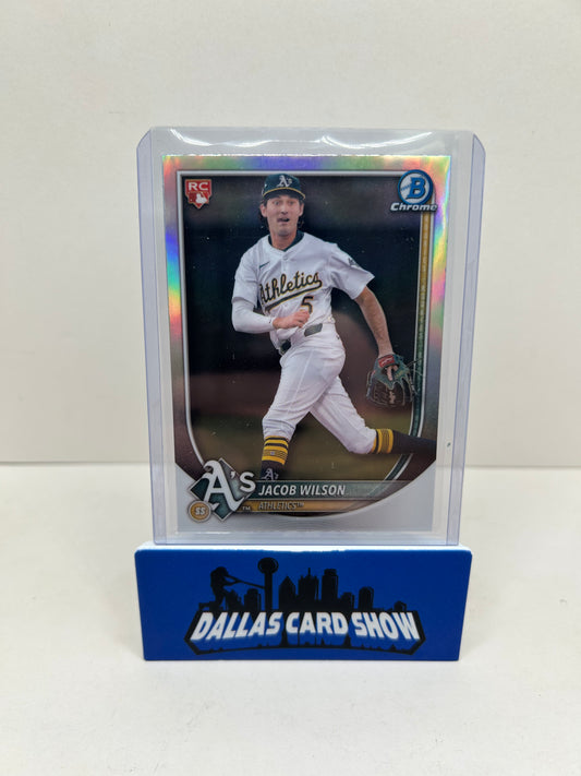 2025 Bowman Chrome Rookies Red Logo Variation Refractor Jacob Wilson RC Rookie