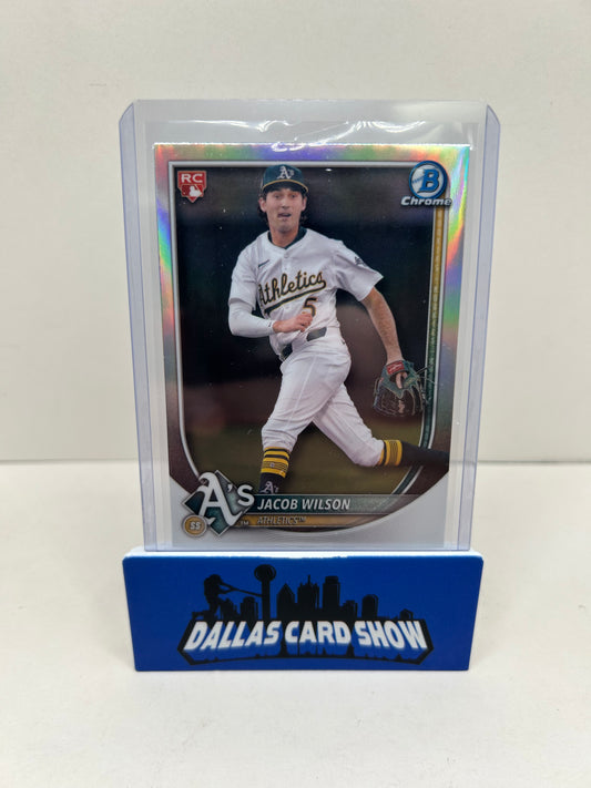 2025 Bowman Chrome Rookies Red Logo Variation Refractor Jacob Wilson RC Rookie