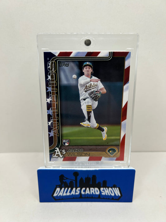 Jacob Wilson 2025 Topps Rookie Independence Day /76 RC Athletics