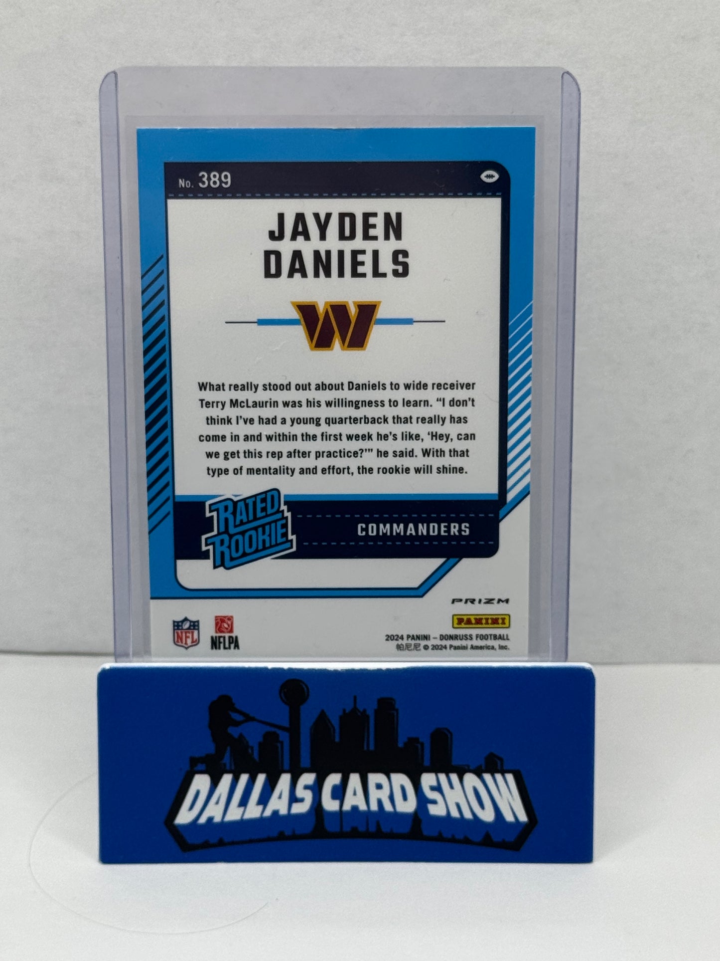 2024 Donruss Optic Preview Pink Prizm Jayden Daniels #389 Rated Rookie