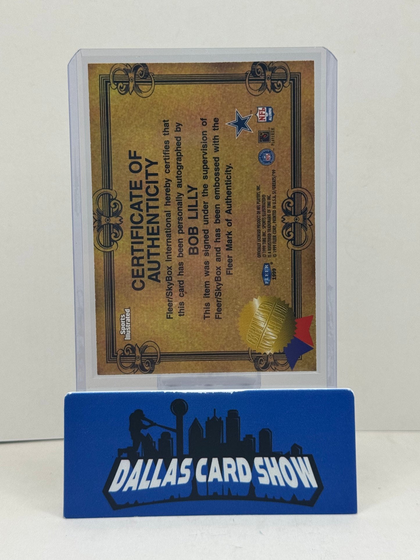 1999 Fleer Greats Of The Game Bob Lilly Sports Illustrated Autograph