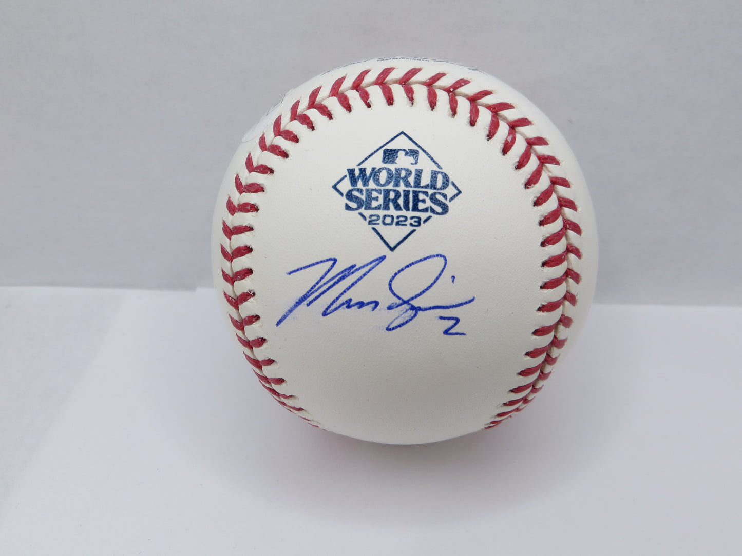 MARCUS SEMIEN SIGNED RAWLINGS OFFICIAL 2023 WORLD SERIES BASEBALL TEXAS RANGERS JSA