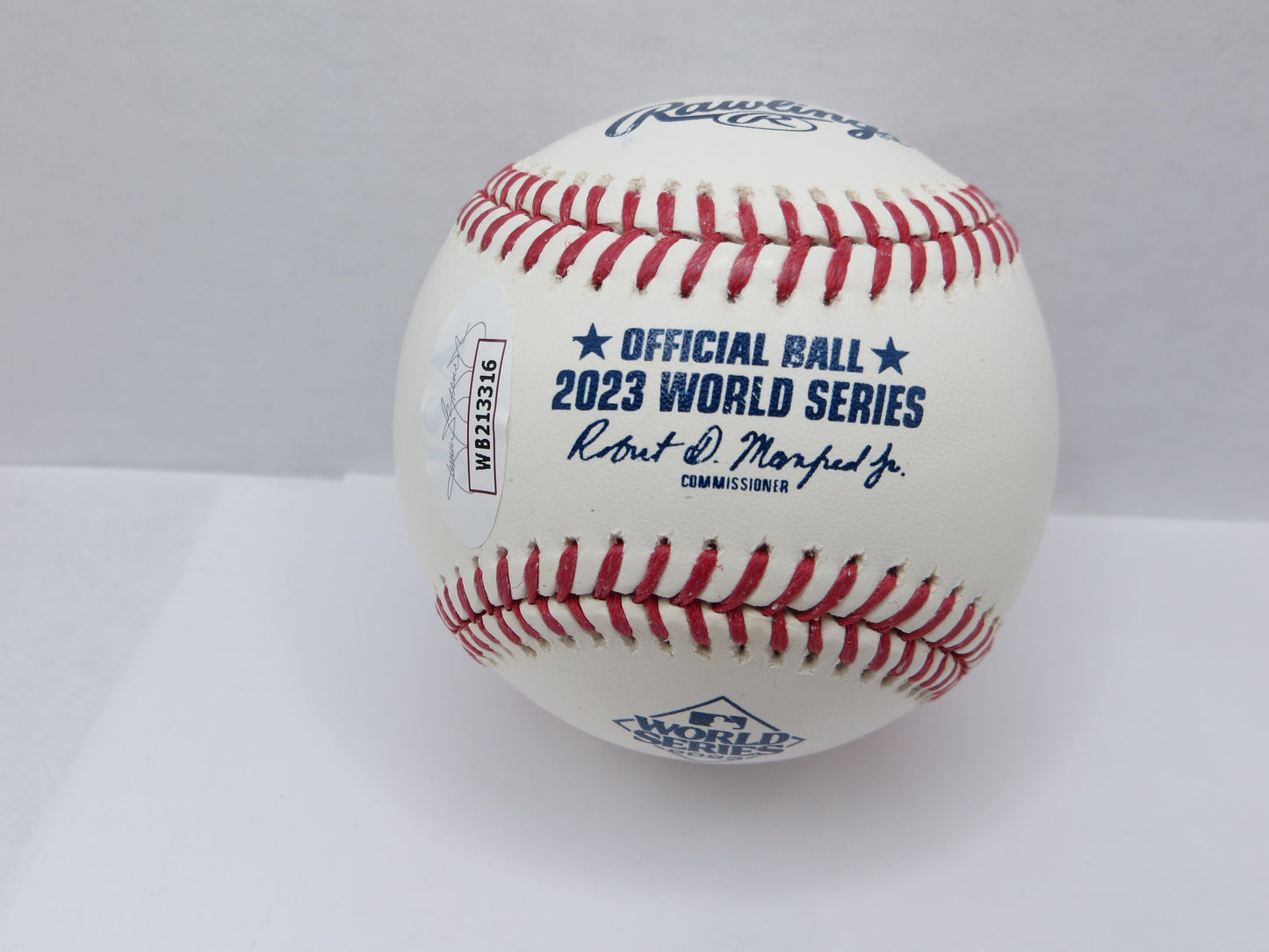 MARCUS SEMIEN SIGNED RAWLINGS OFFICIAL 2023 WORLD SERIES BASEBALL TEXAS RANGERS JSA