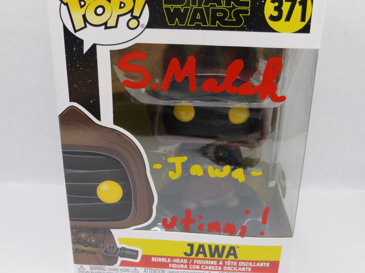 SUSANNA MALAAK SIGNED FUNKO POP JAWA STAR WARS w/Jawa & utinni! BECKETT