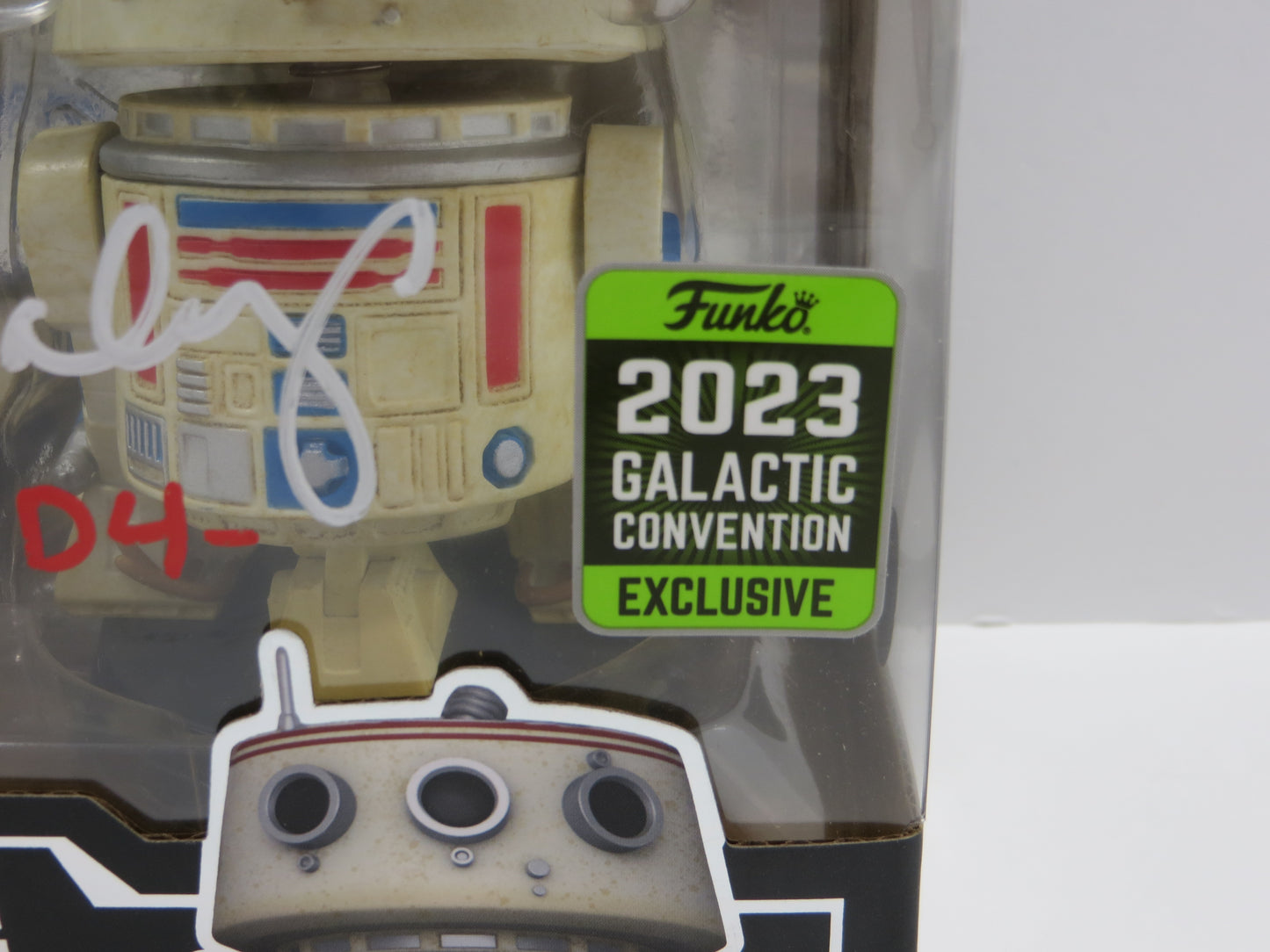 CHRISTINE GALEY SIGNED 2 PACK FUNKO POP STAR WARS w/R2D2 & R5D4 BAS COA