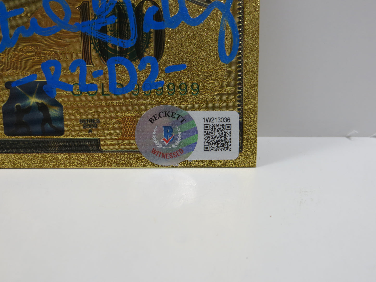 CHRISTINE GALEY SIGNED $100 Banknote STAR WARS R2-D2 BAS COA