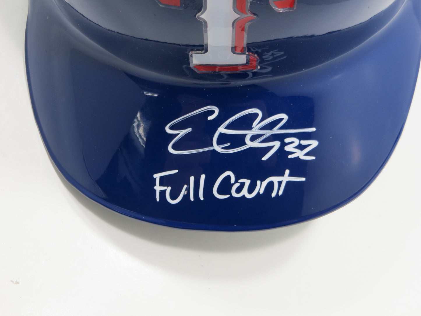 EVAN CARTER SIGNED FULL SIZE RAWLINGS TEXAS RANGERS HELMET w/FullCount JSA