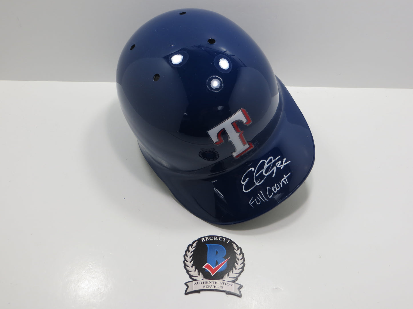 EVAN CARTER SIGNED FULL SIZE RAWLINGS TEXAS RANGERS BATTING HELMET w/FullCount
