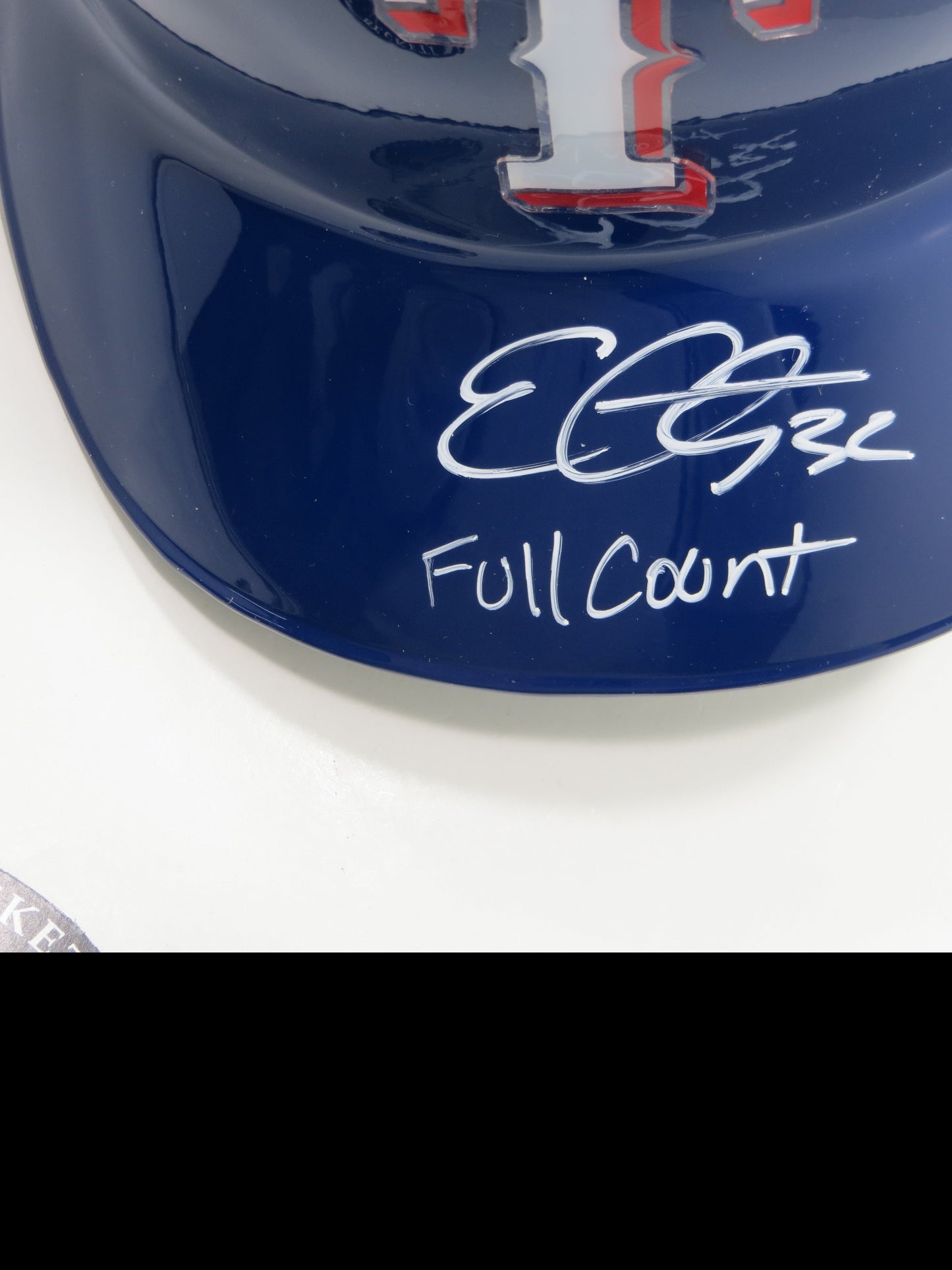 EVAN CARTER SIGNED FULL SIZE RAWLINGS TEXAS RANGERS BATTING HELMET w/FullCount