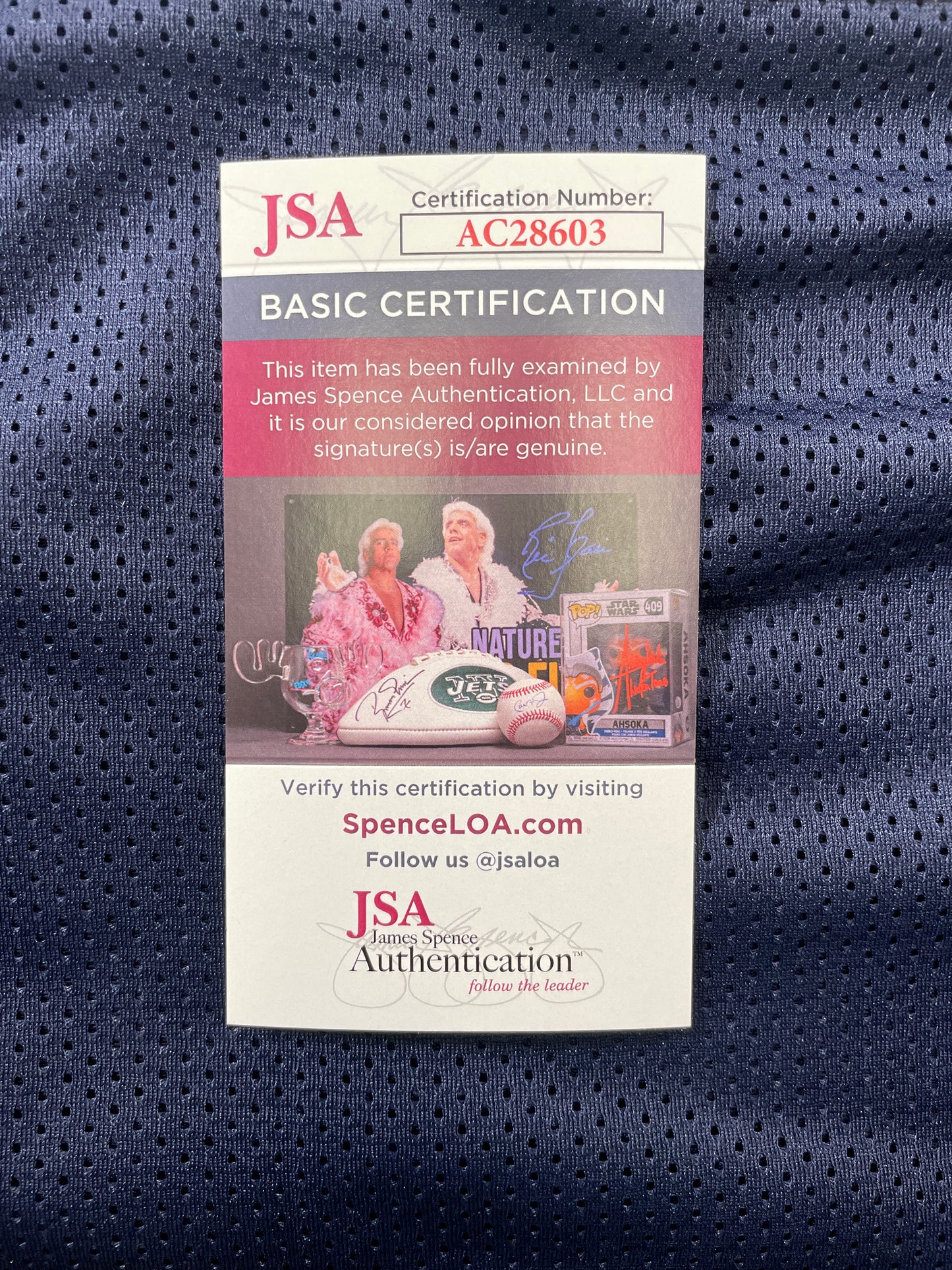 ROCKET ISMAIL NOTRE DAME SIGNED JERSEY (FULL SIG) w/"1988 National Champs" JSA