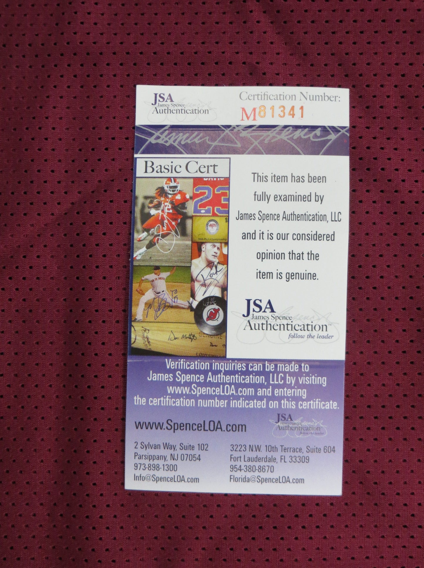 JOHNNY MANZIEL TEXAS A&M AGGIES SIGNED Jersey JSA COA