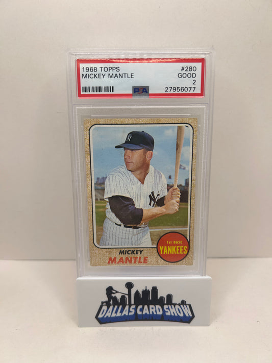 1968 Topps Mickey Mantle #280 PSA 2