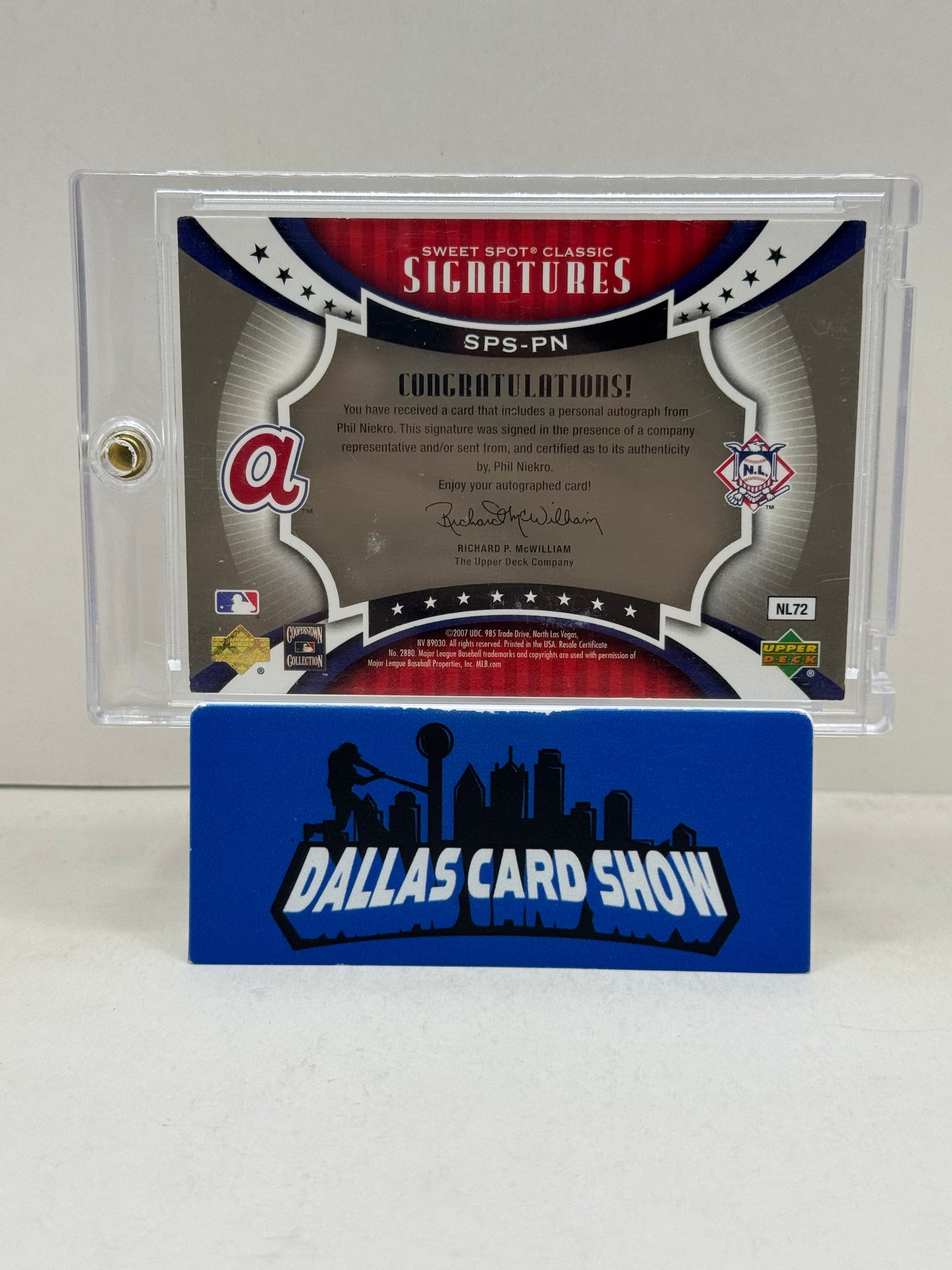 2007 Upper Deck #SPS-PN Phil Niekro Sweet Spot Classic Sigantures /50