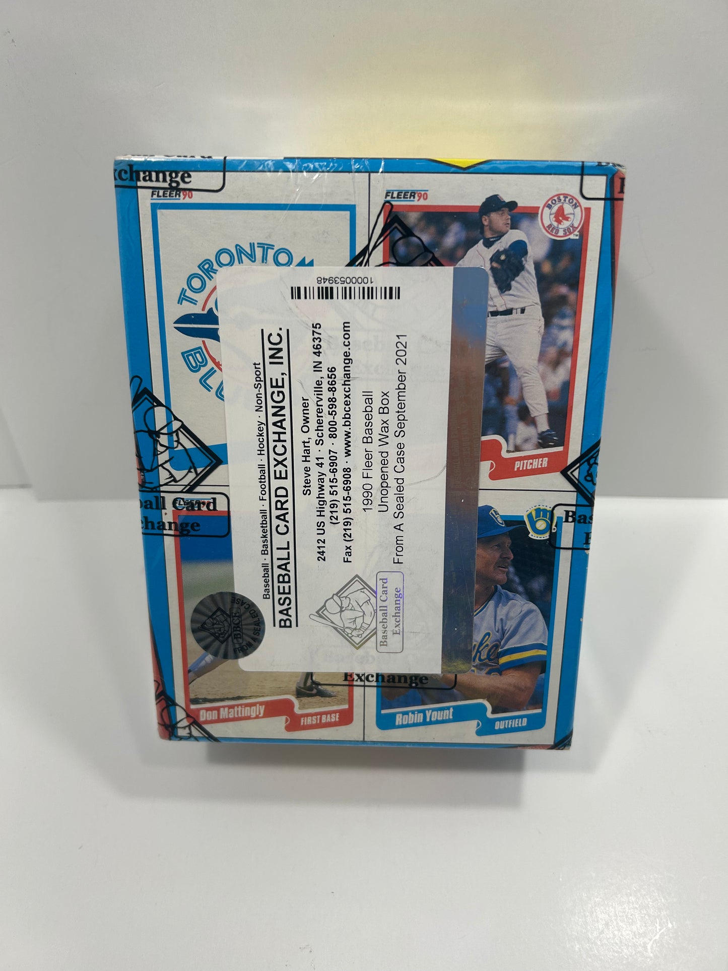 1990 FLEER BASEBALL WAX BOX BBCE WRAPPED FASC