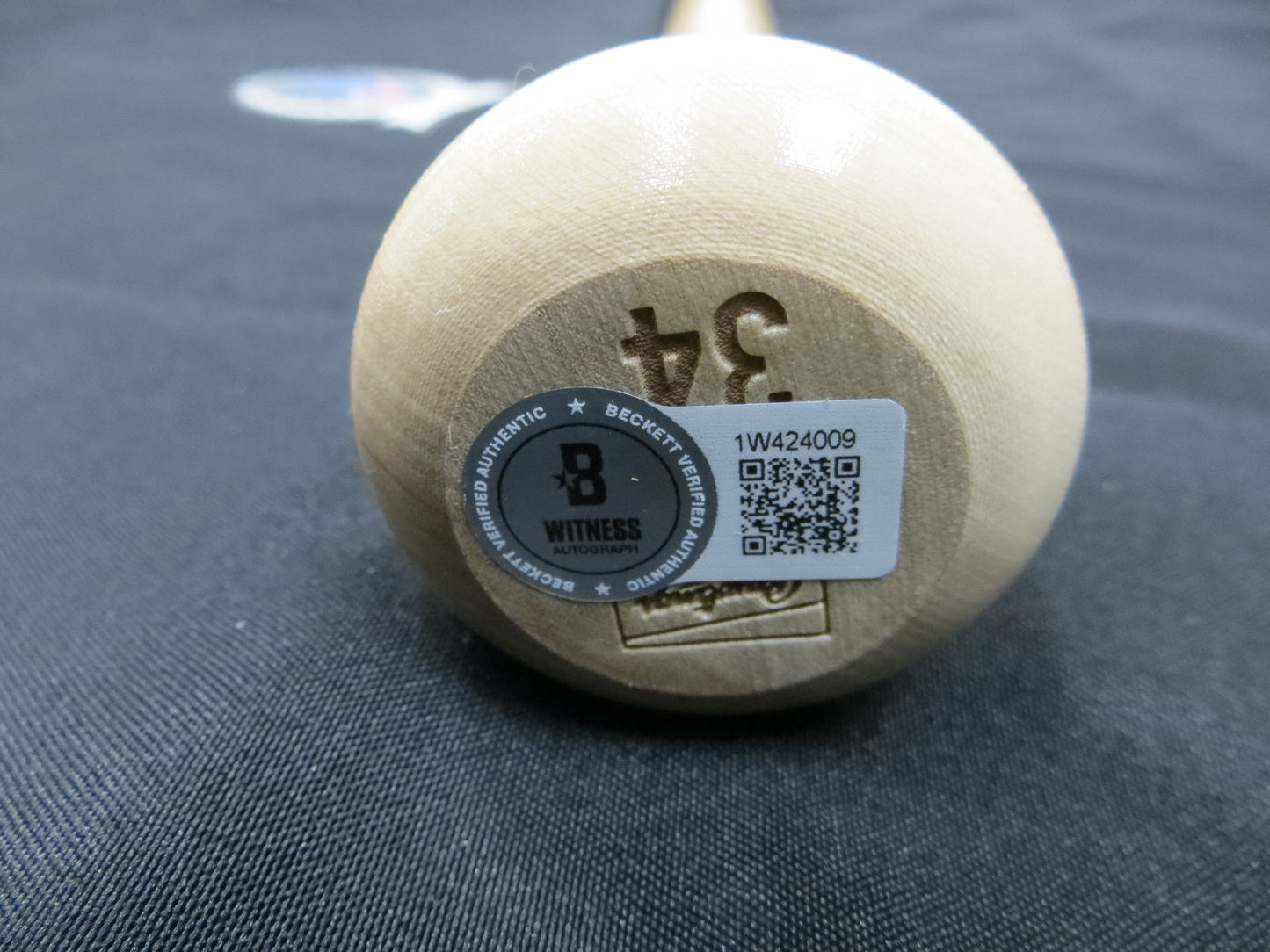 WYATT LANGFORD TEXAS RANGERS SIGNED Rawlings Blonde Baseball BAT BAS